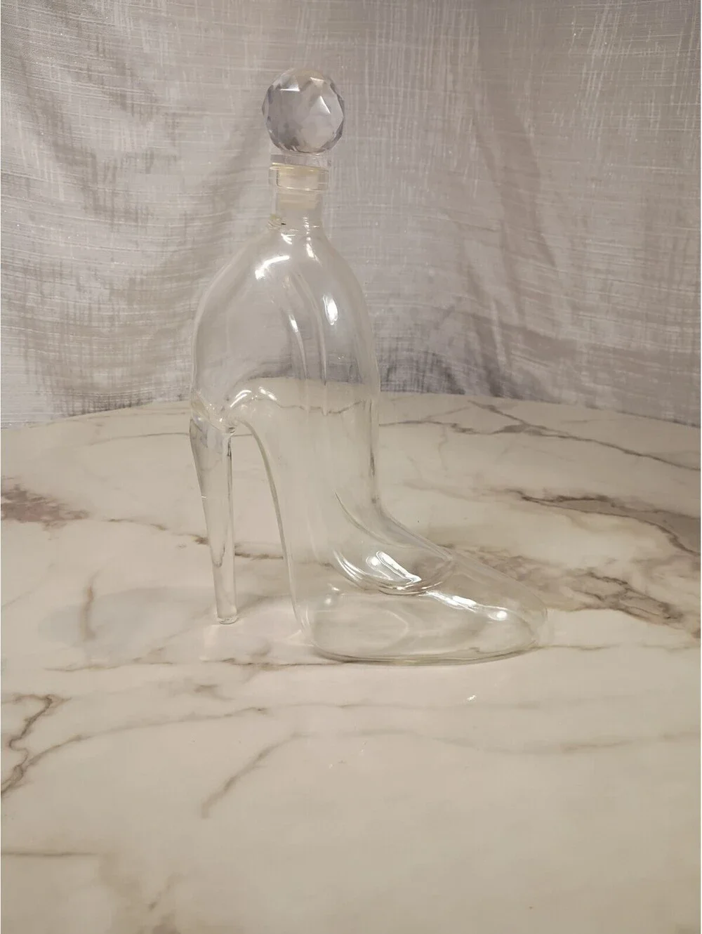 Clear Glass Stiletto High Heel Shoe Liquor Decanter Bar Accessories
